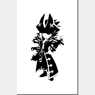 Pixie (marching band) minimal silhouette white Posters and Art